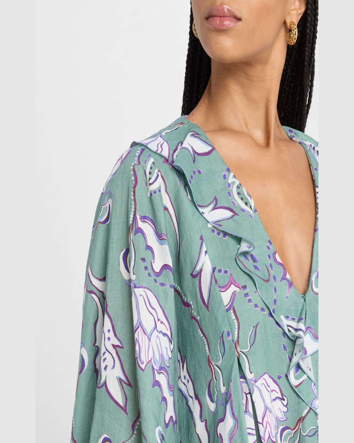 Shop Dorothee Schumacher Summer Breeze Ramie Dress In Wicked Flower Allover