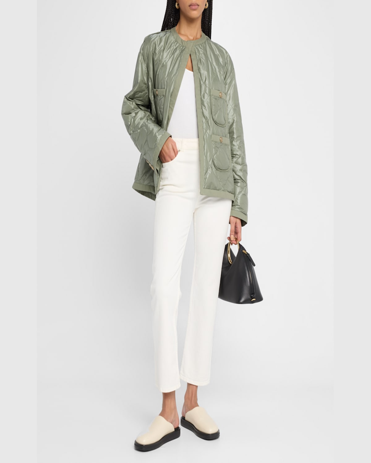 Shop Dorothee Schumacher Denim Love Pants In Camellia White