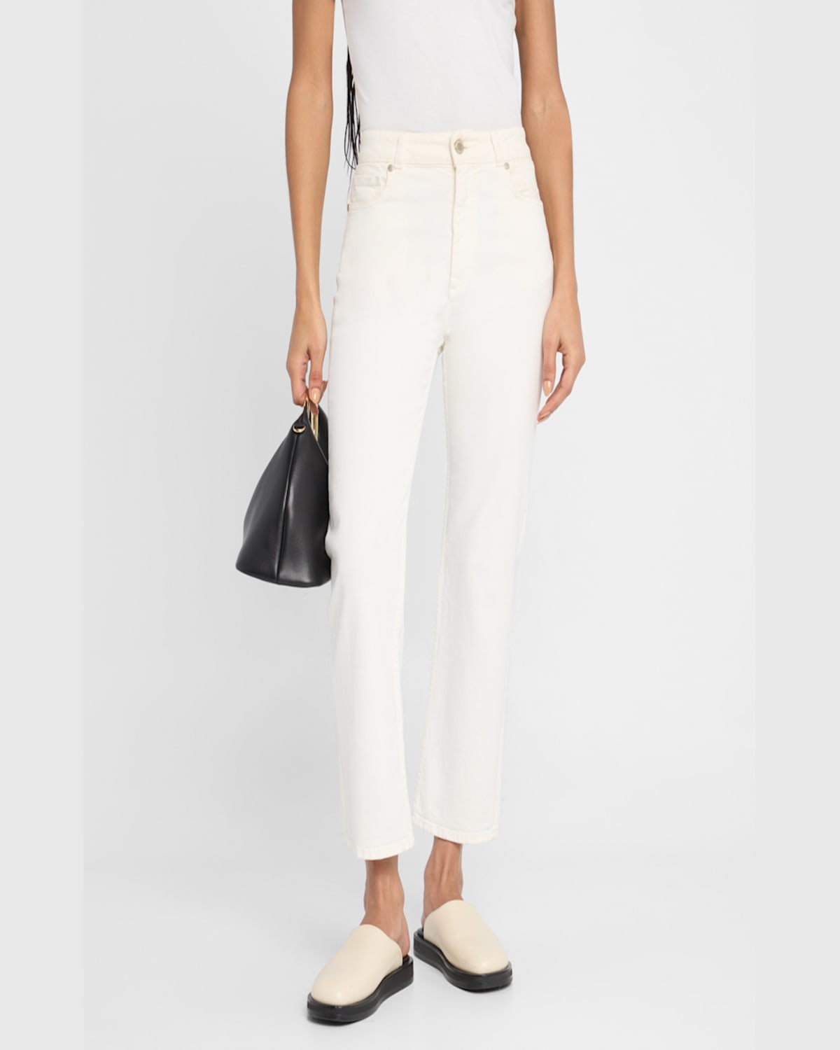 Shop Dorothee Schumacher Denim Love Pants In Camellia White