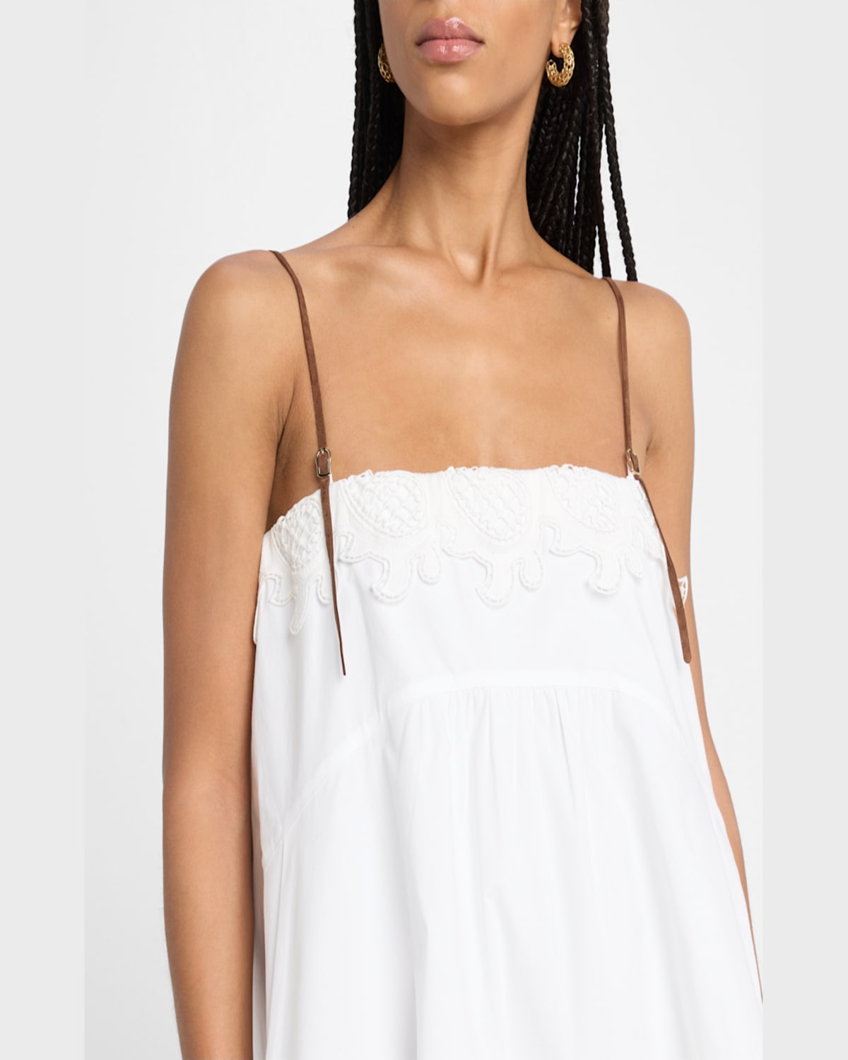 Shop Dorothee Schumacher Poplin Power Tiered Dress In Pure White