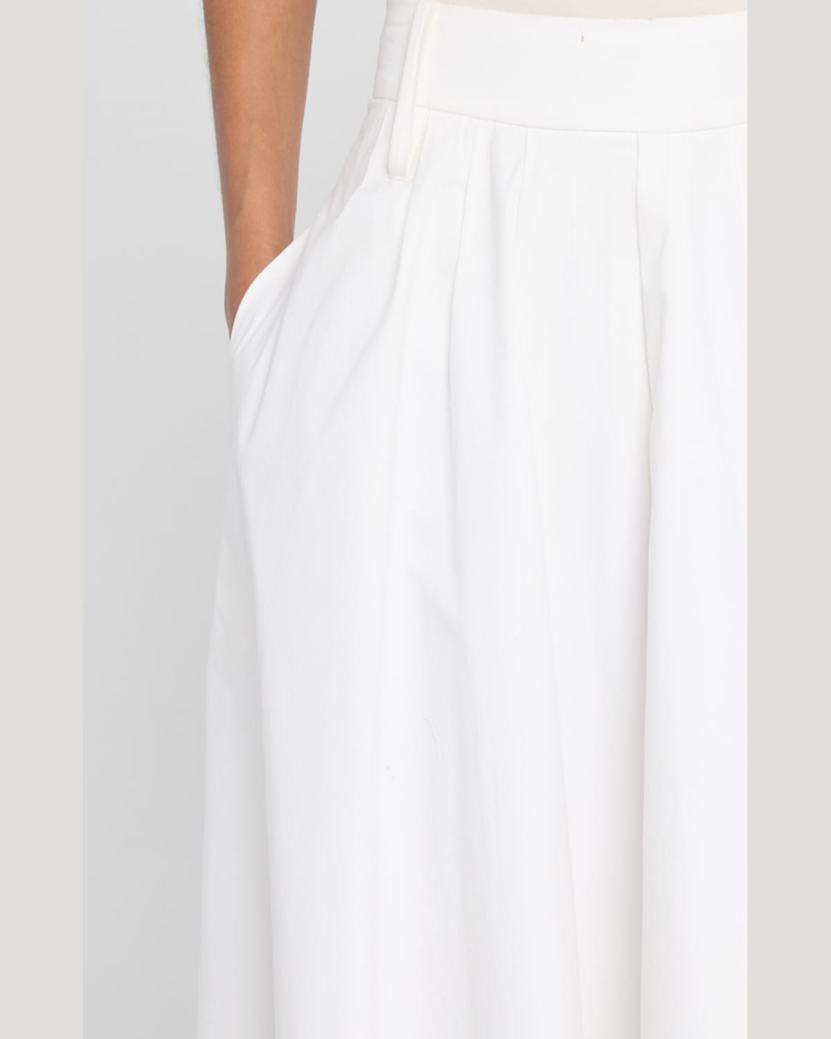 Dorothee Schumacher Poplin Power Midi Skirt In Pure White