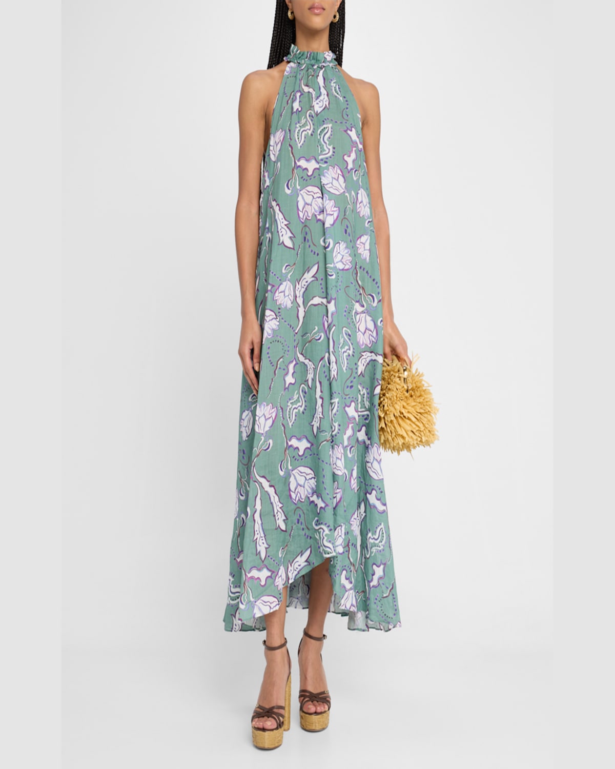 Dorothee Schumacher Summer Breeze Ramie Dress In Wicked Flower Allover