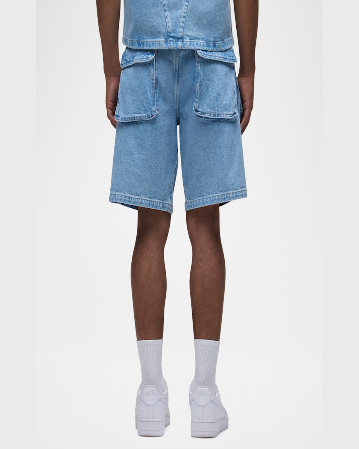 Hudson Jeans Industry Denim Cargo Shorts In Hazy