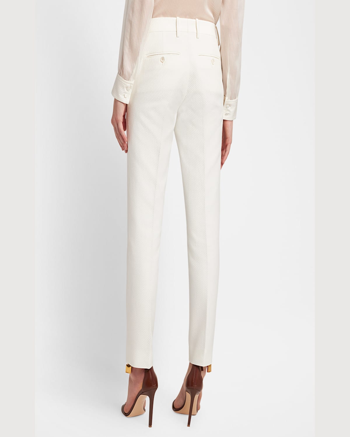 Tom Ford Waffle Slim-leg Cigarette Trousers