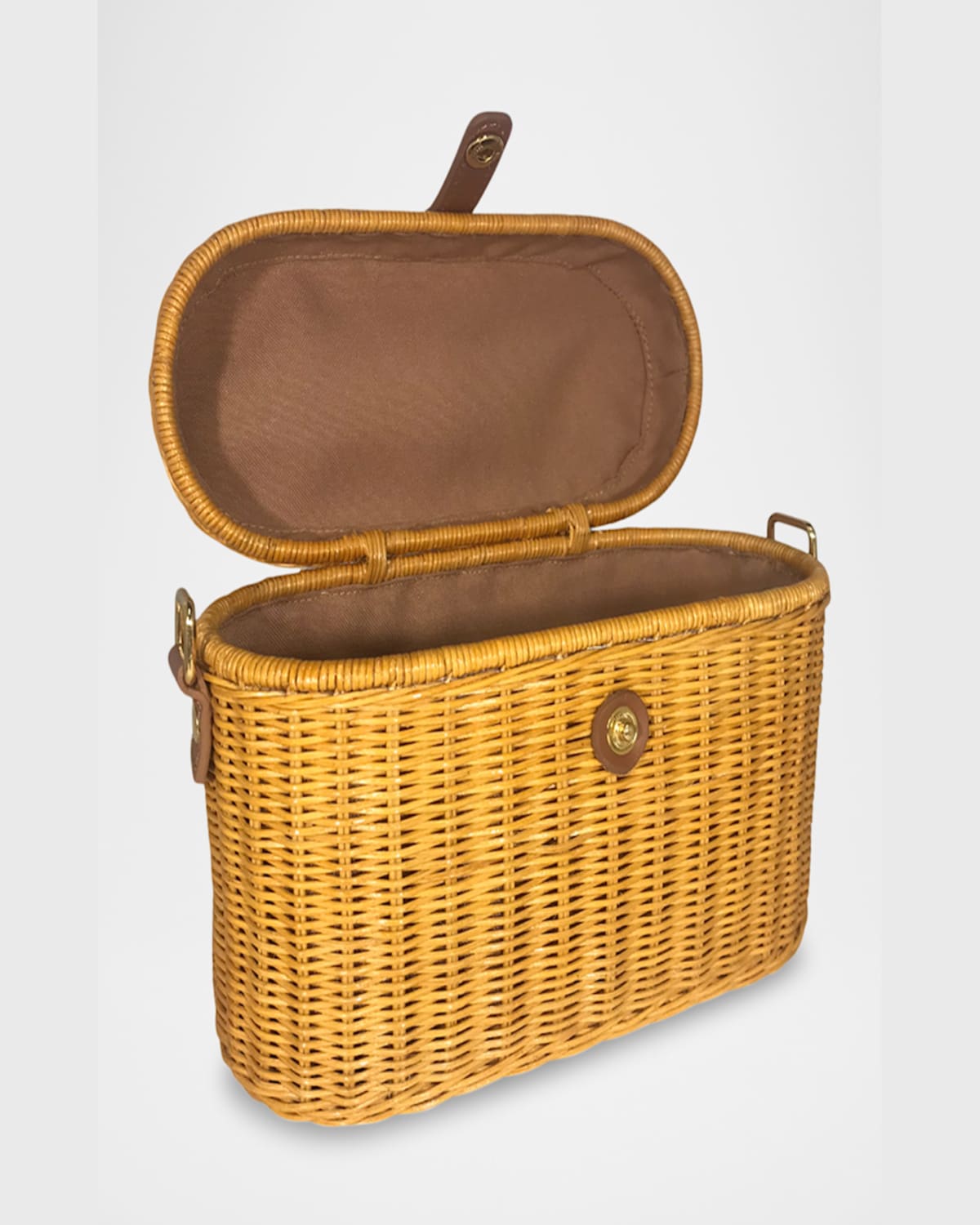 Serpui Catia Basket Top-handle Bag In Lt Honey