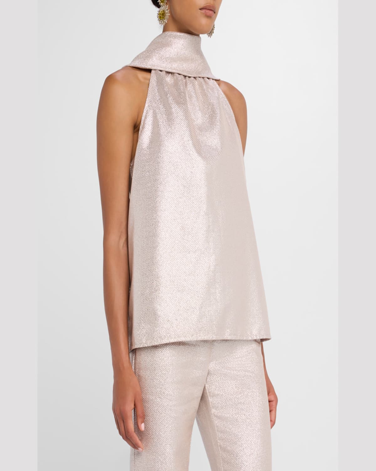 Toccin Hattie Sleeveless Tie-neck Top