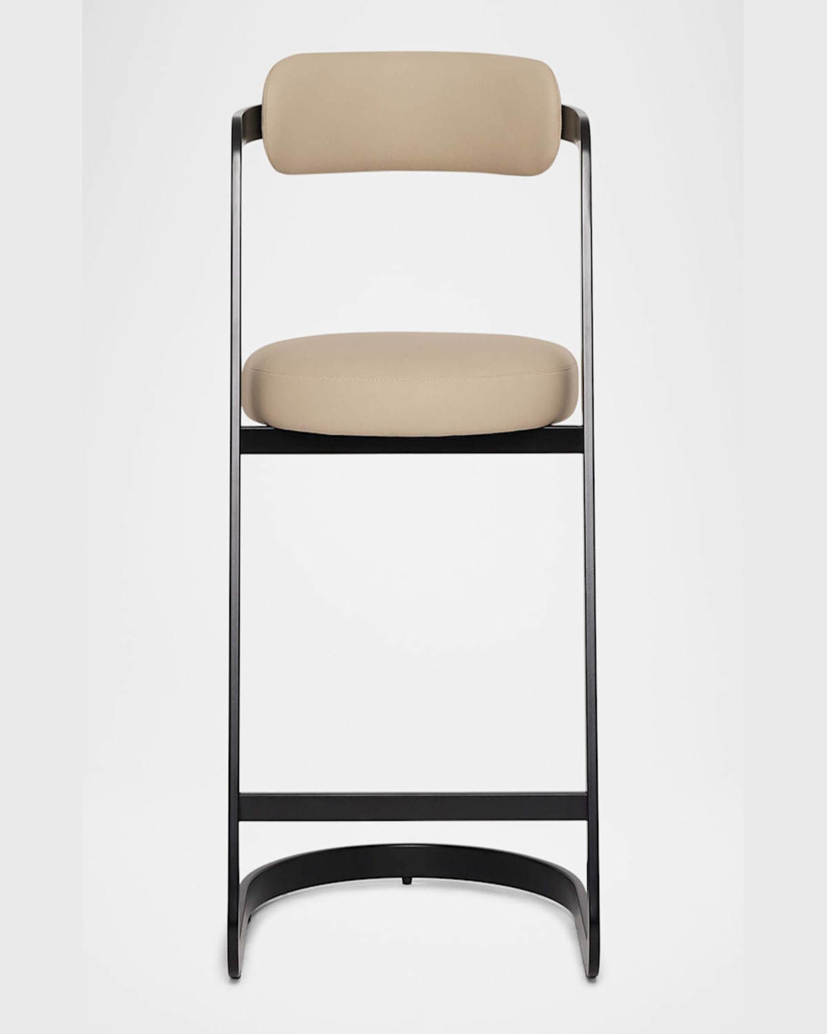 Interlude Home Baldwin Vegan Leather 26" Counter Stool In Black