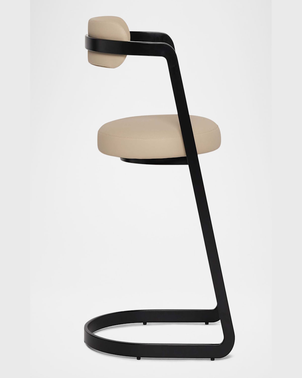 Interlude Home Baldwin Vegan Leather 26" Counter Stool In Black