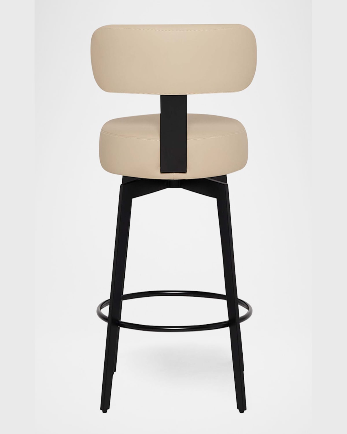 Interlude Home Clermont Vegan Leather 25" Counter Stool In Black