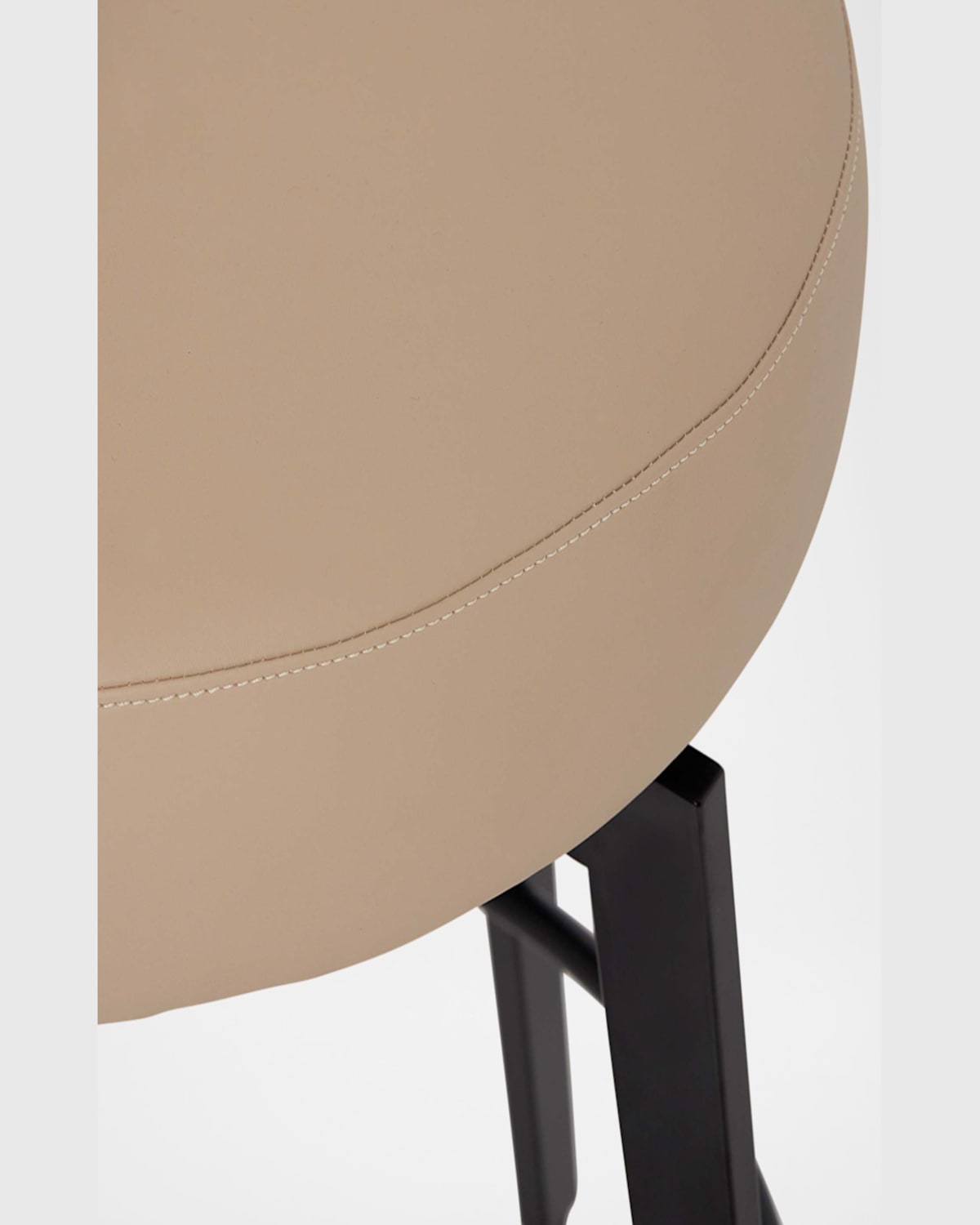 Interlude Home Clermont Vegan Leather 25" Counter Stool In Black