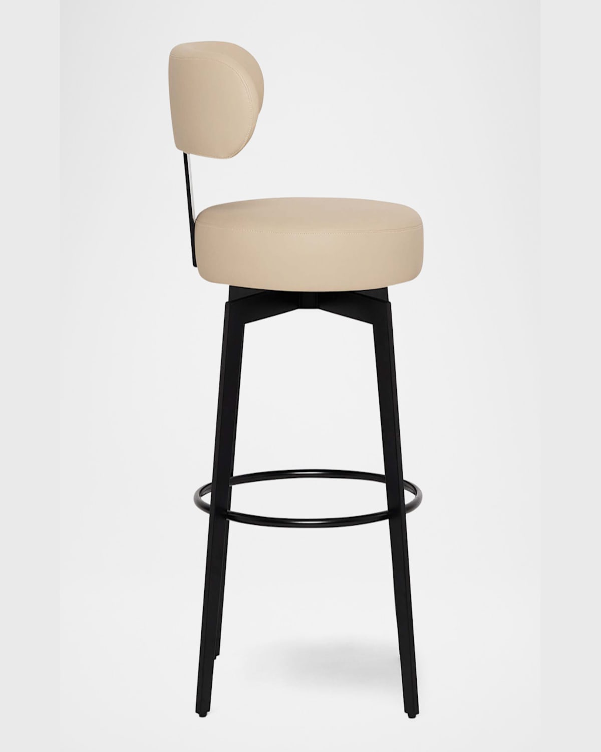 Interlude Home Clermont Vegan Leather 29" Bar Stool In Black