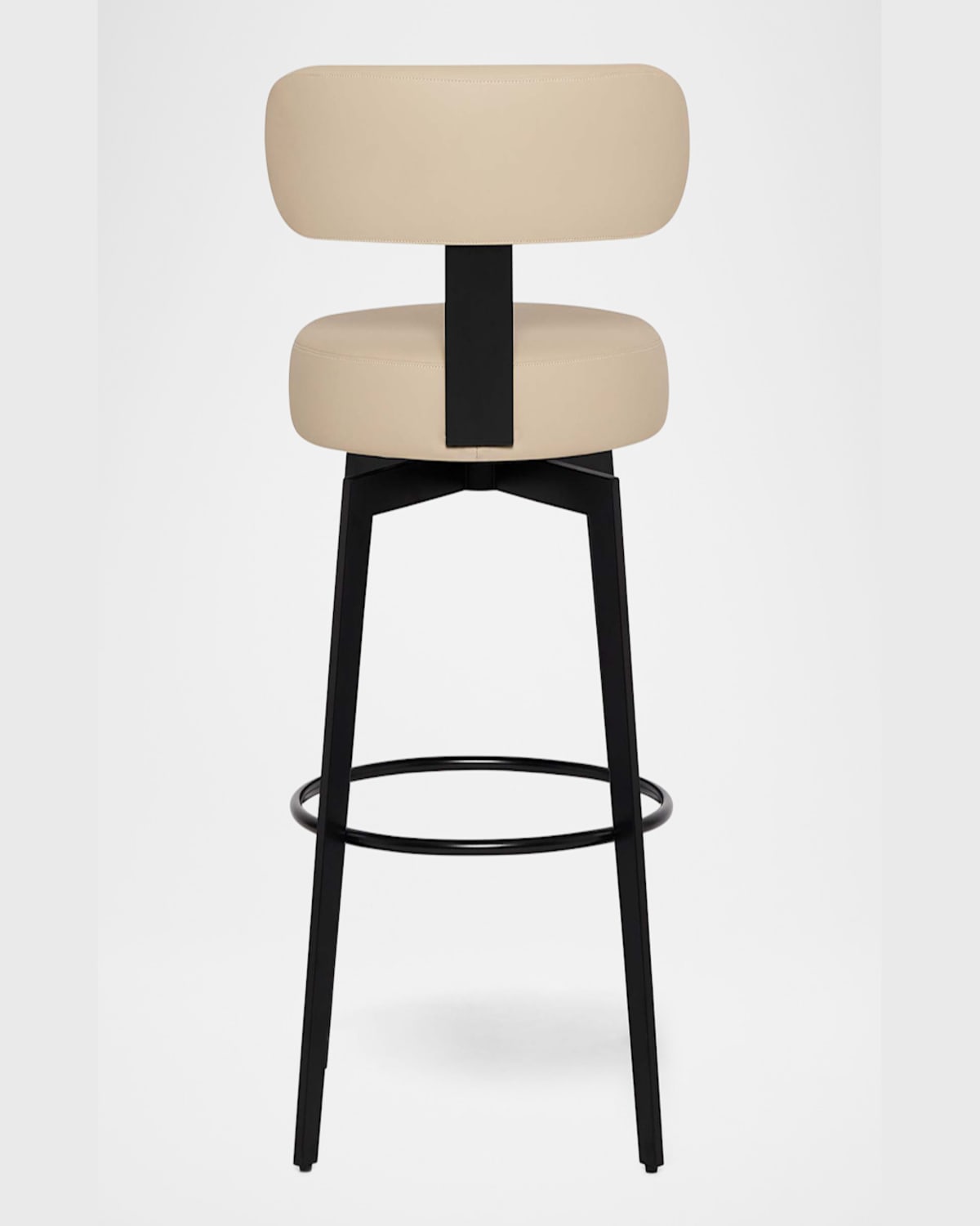 Interlude Home Clermont Vegan Leather 29" Bar Stool In Black