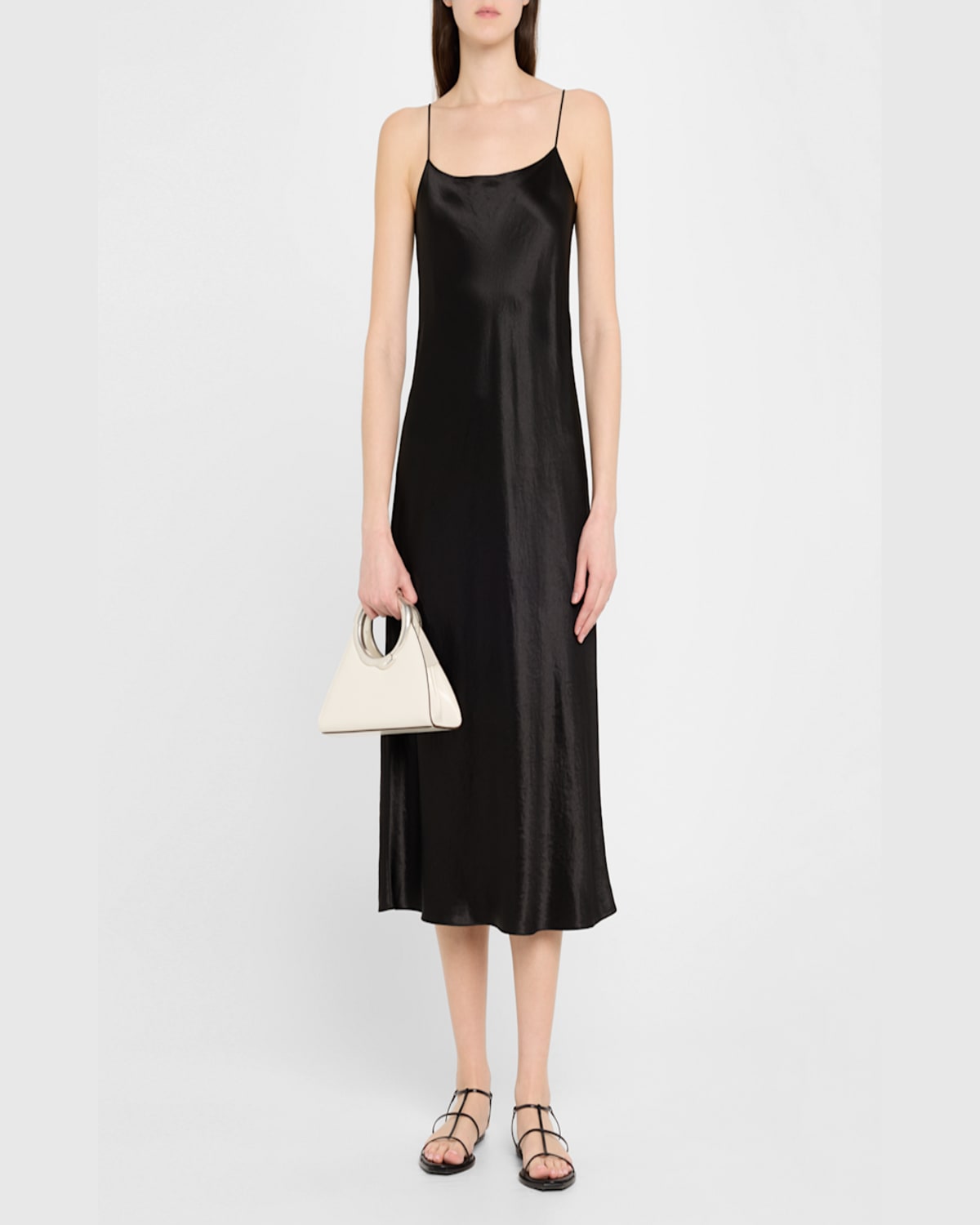 Cult Gaia Asa Patent Leather Top-handle Bag In Antique White