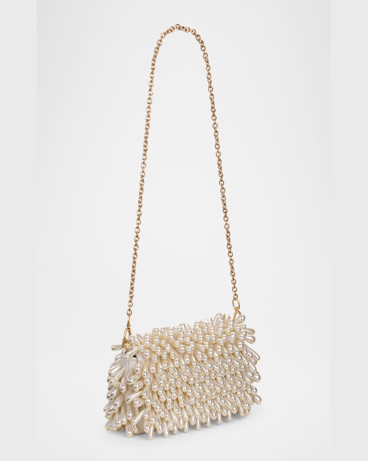 Cult Gaia Perla Pearly Beaded Shoulder Bag In Pearl