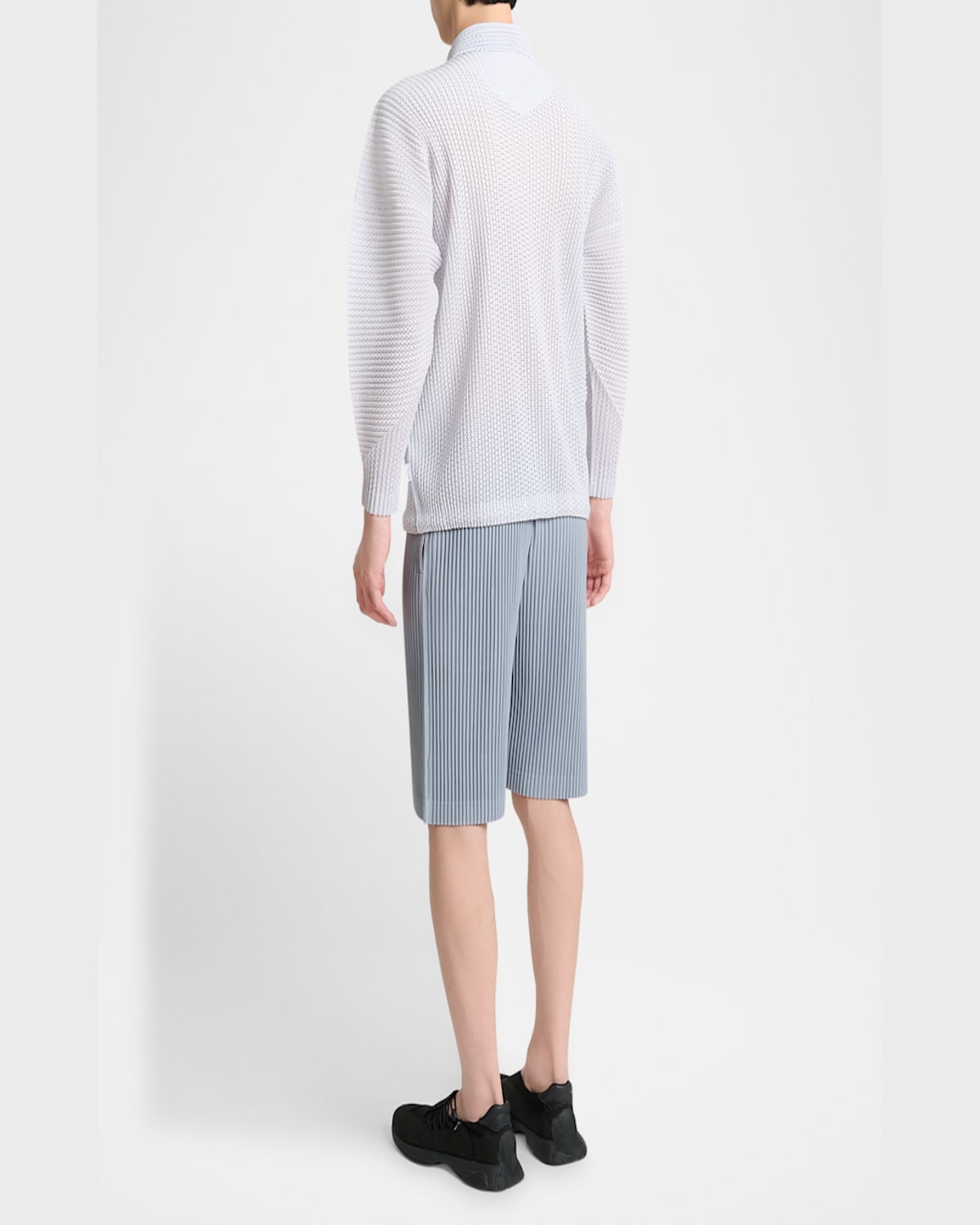 Issey Miyake Cardigan Homme Plisse'  Men Color Grey In Light Gray