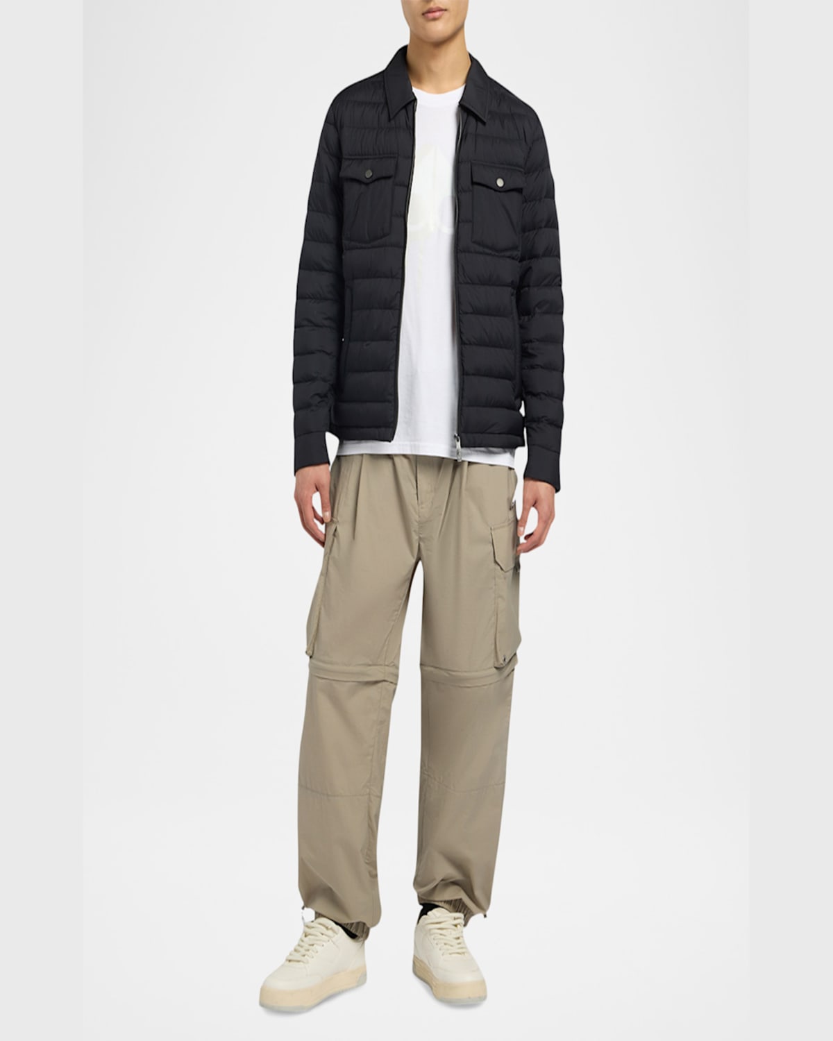 Moose Knuckles Long-sleeved Down Jacket In Black