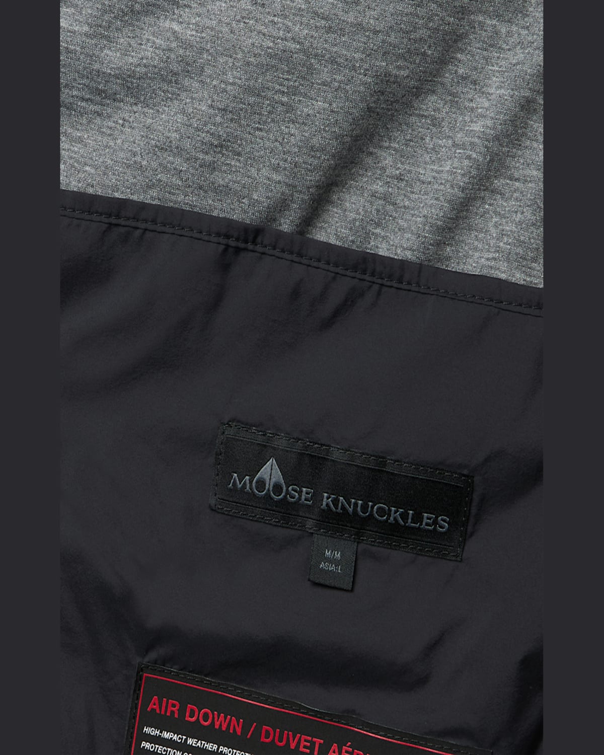 Moose Knuckles Long-sleeved Down Jacket In Black