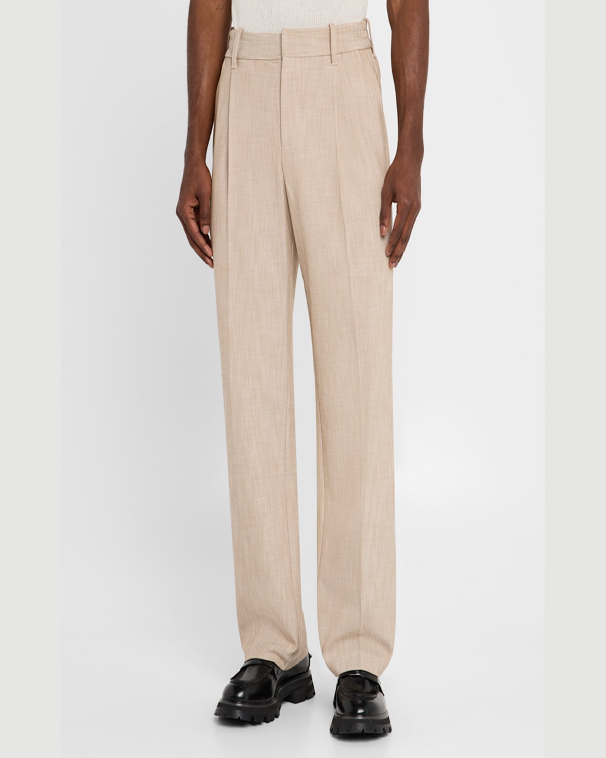 Simkhai Men's Pleated Pull-on Pants In Neutral