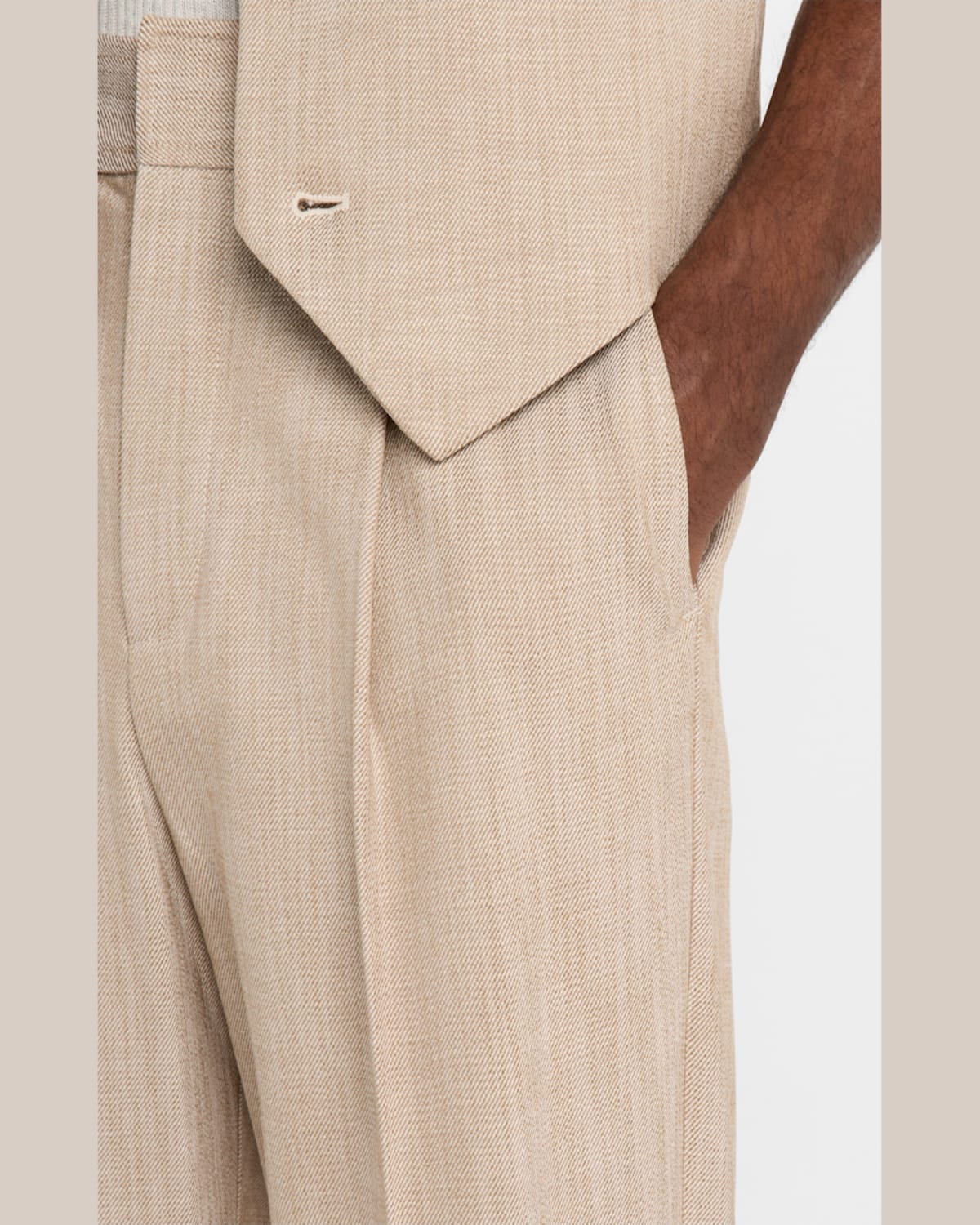 Simkhai Men's Pleated Pull-on Pants In Neutral