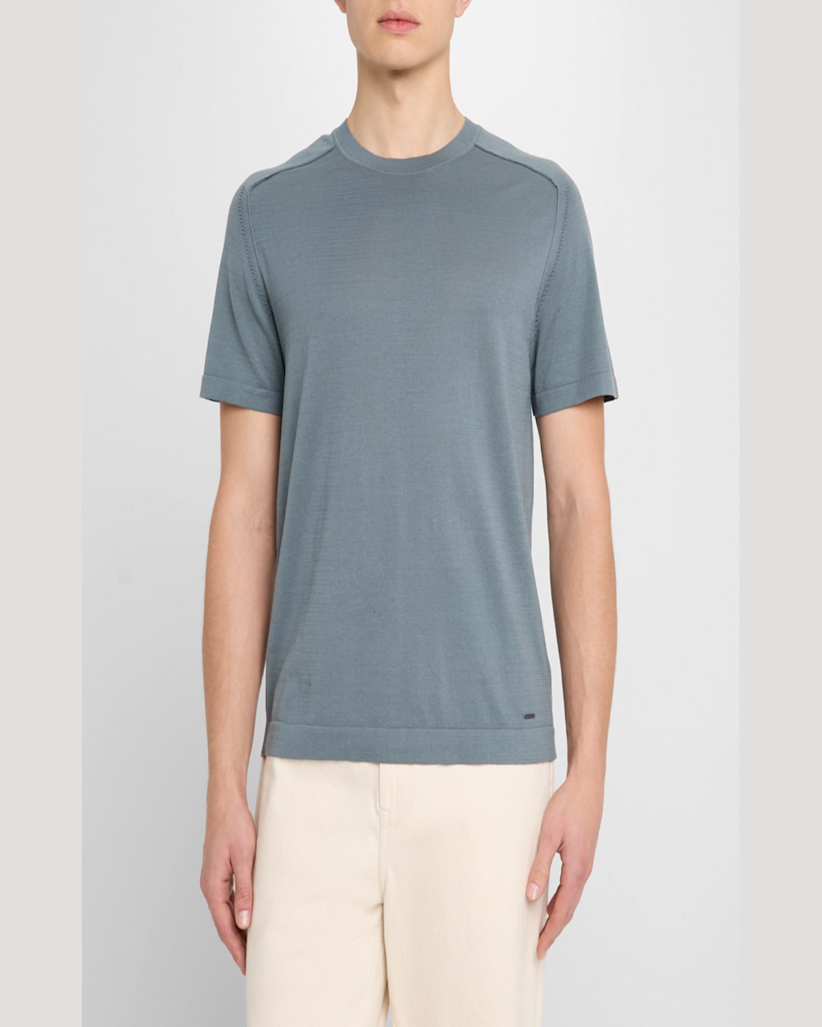 Simkhai Kellyn Crewneck Top Steel In Steel