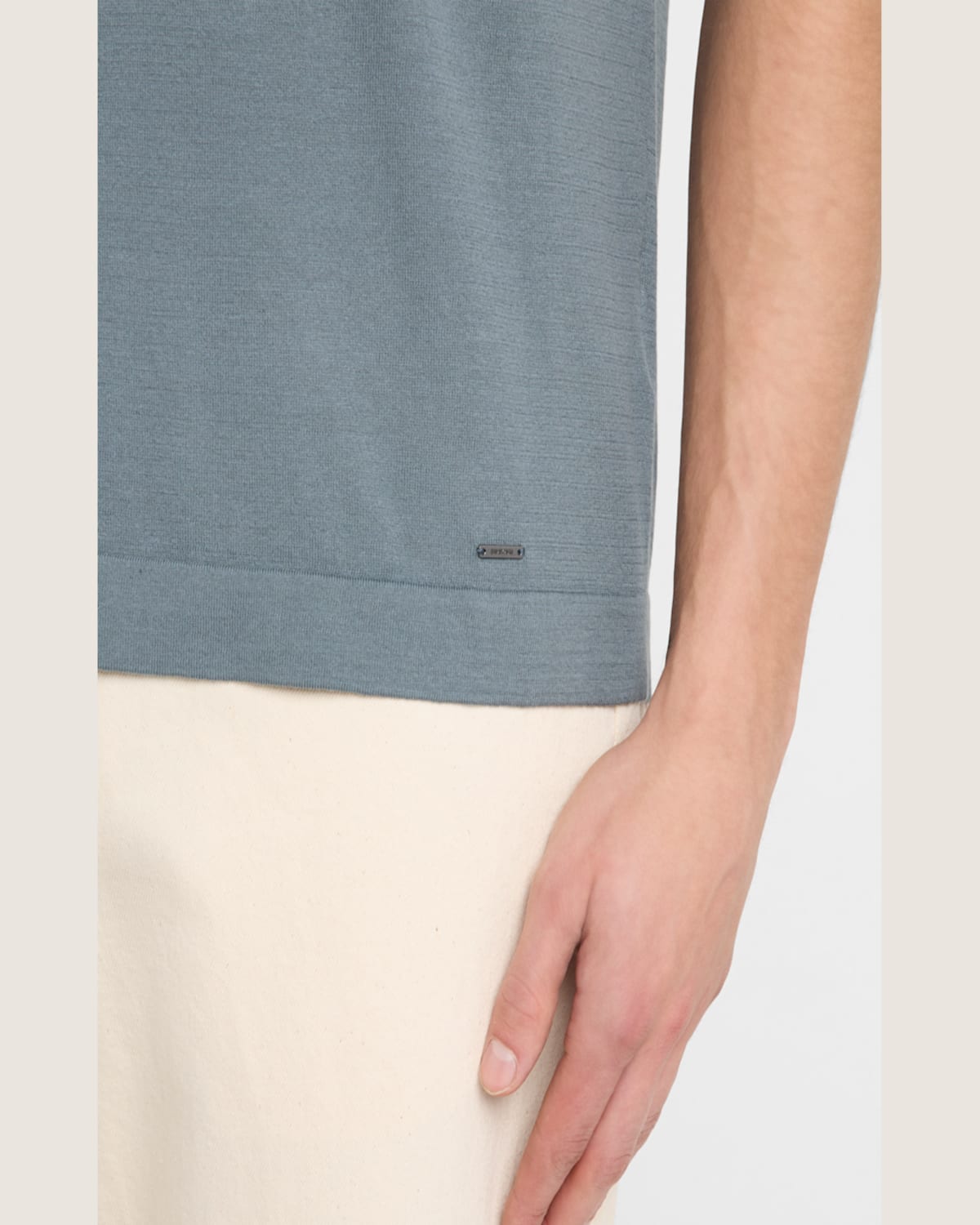 Simkhai Kellyn Crewneck Top Steel In Steel