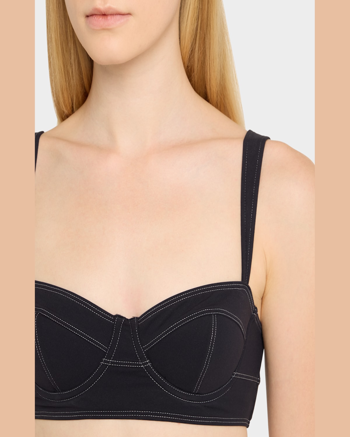 Shop Ulla Johnson Ravello Bikini Top In Noir