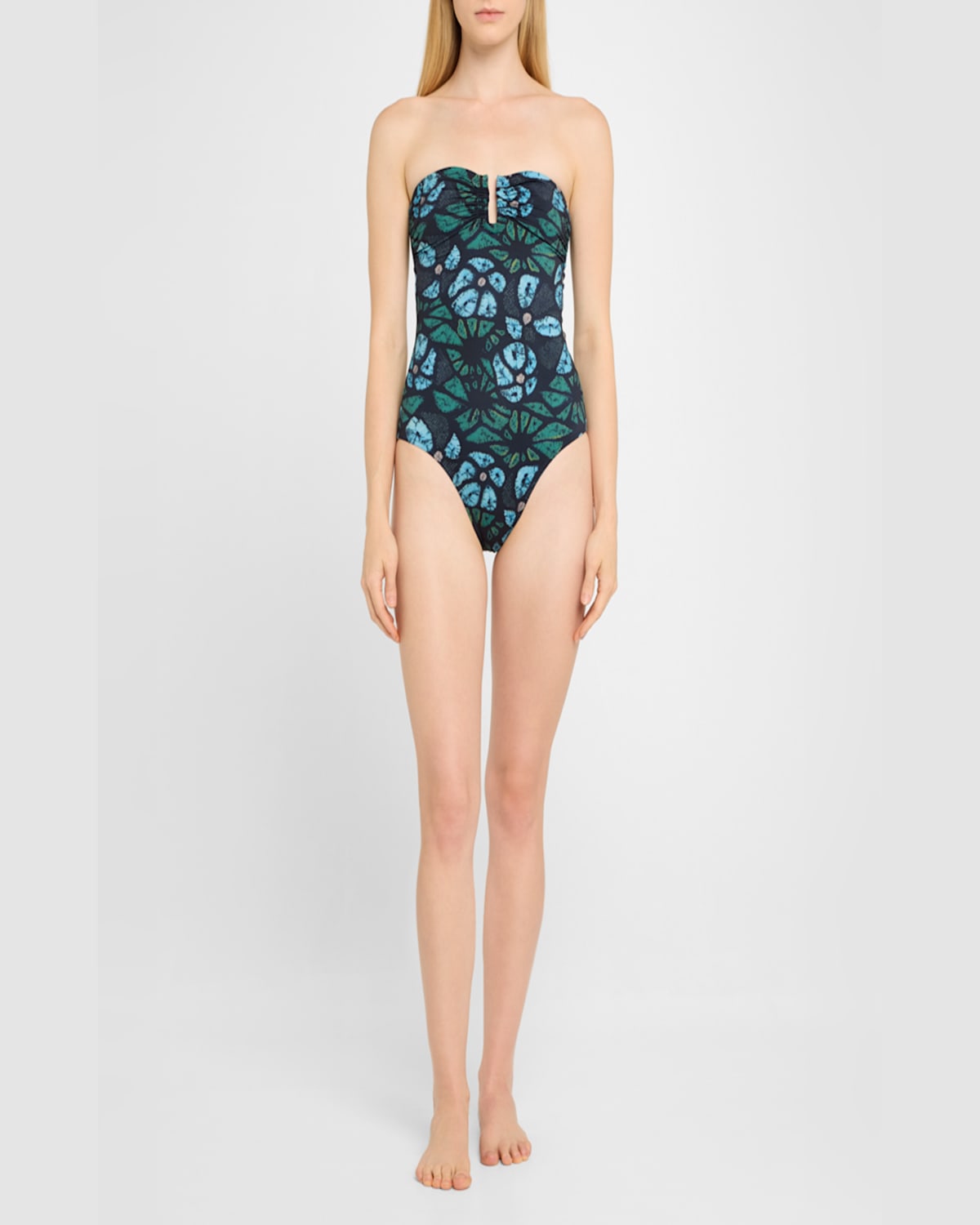 Ulla Johnson Monterey Bandeau One-piece Swimsuit In Urchin