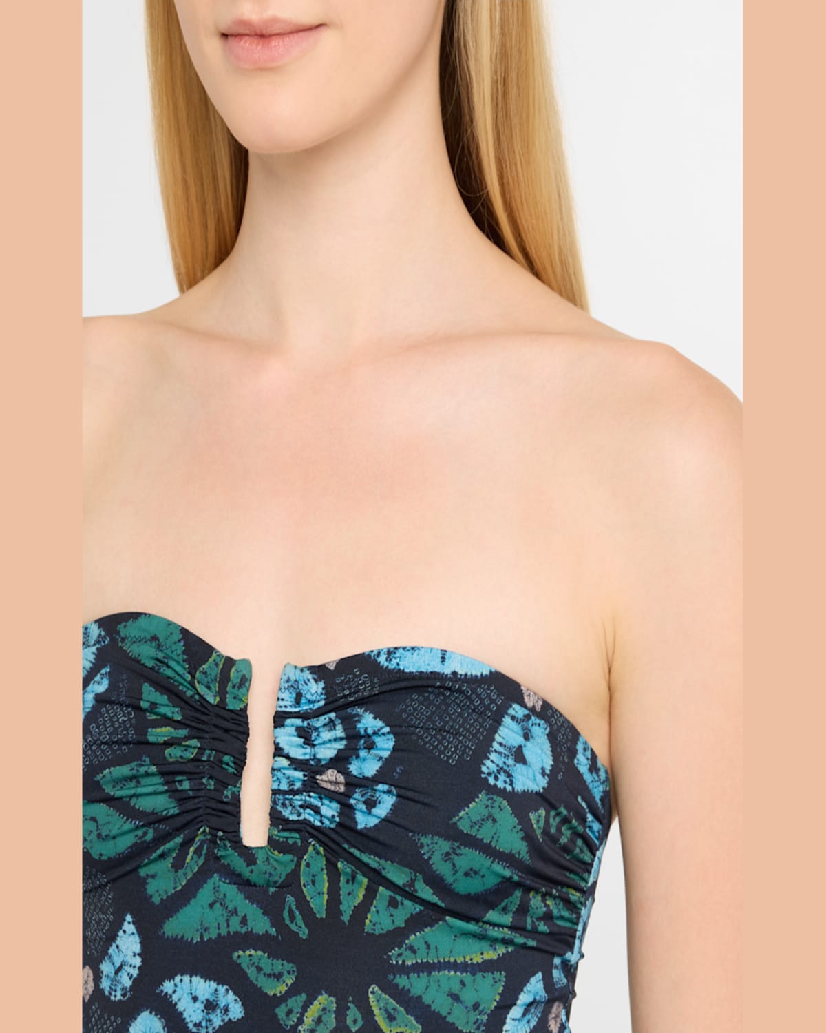 Ulla Johnson Monterey Bandeau One-piece Swimsuit In Urchin