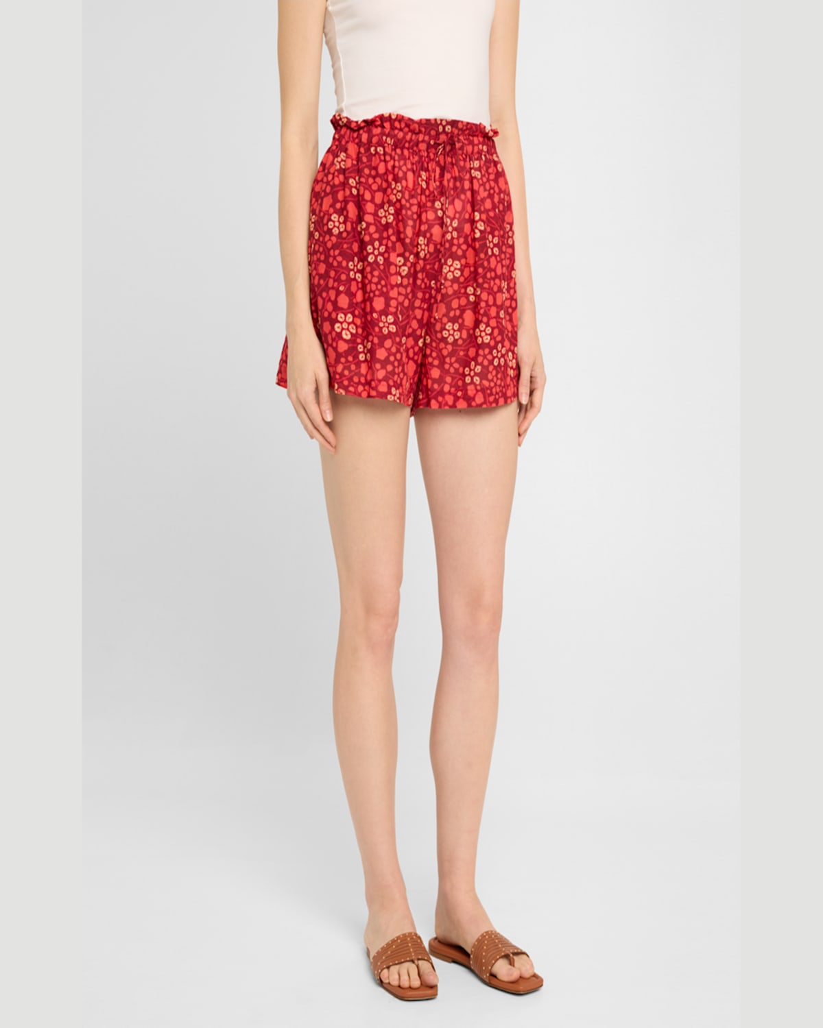 Ulla Johnson Bijou Shorts In Coral