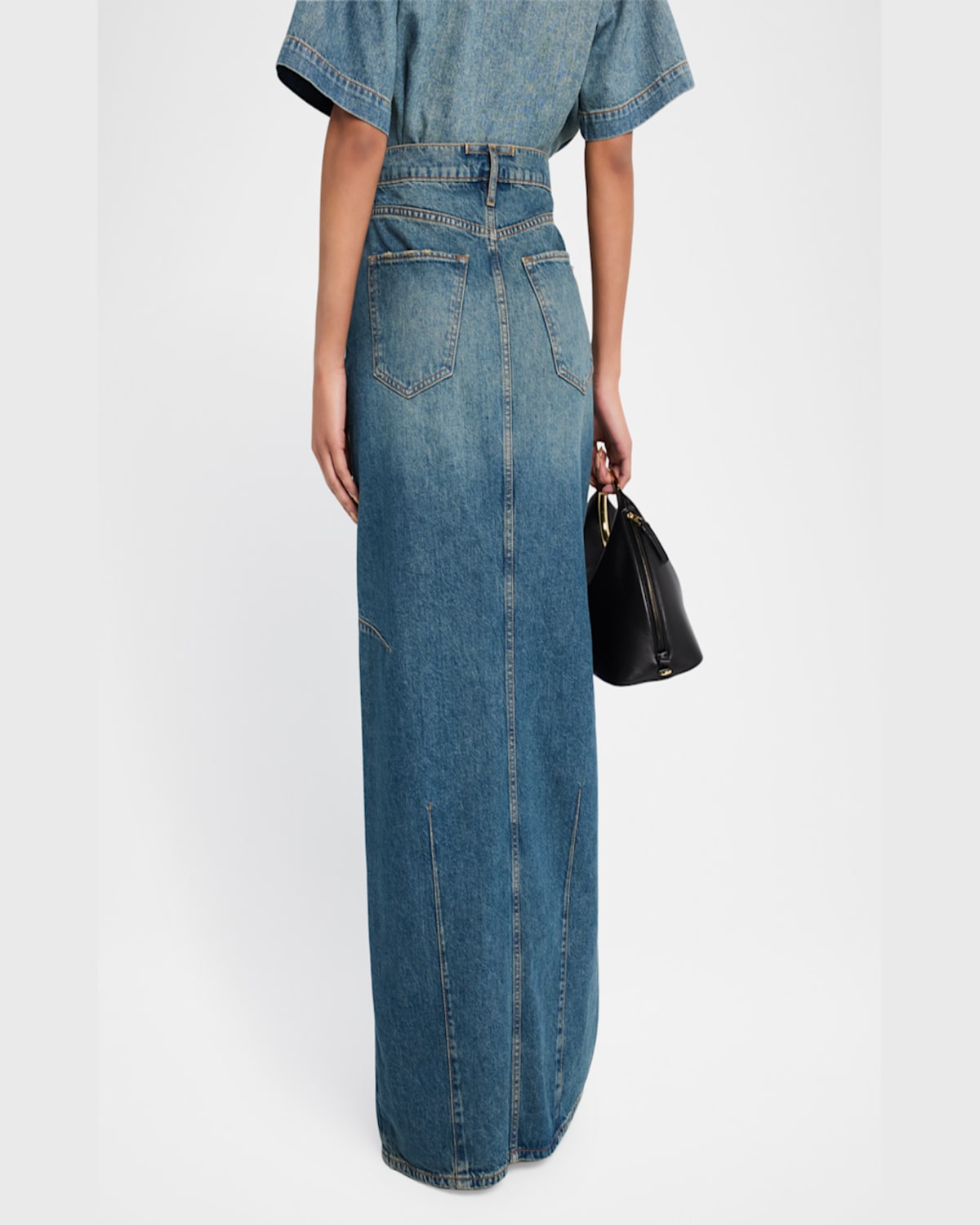TRIARCHY WESTWOOD DENIM MAXI SKIRT 
