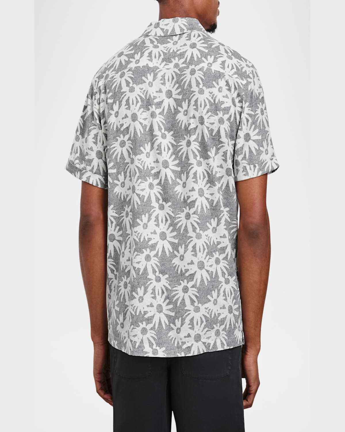 Rails Waimea Short Sleeve Linen Blend Camp Shirt In Perennial Charcoal