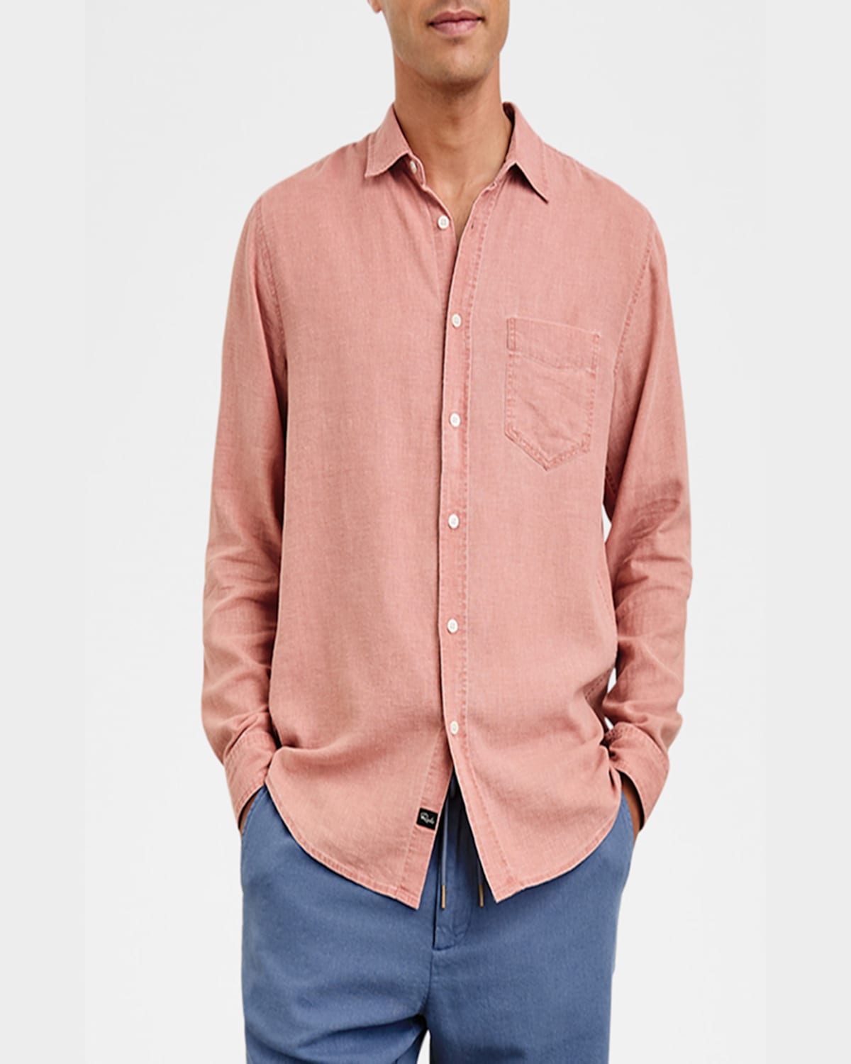 Rails Mykonos Linen Blend Button-up Shirt In Desert Rose