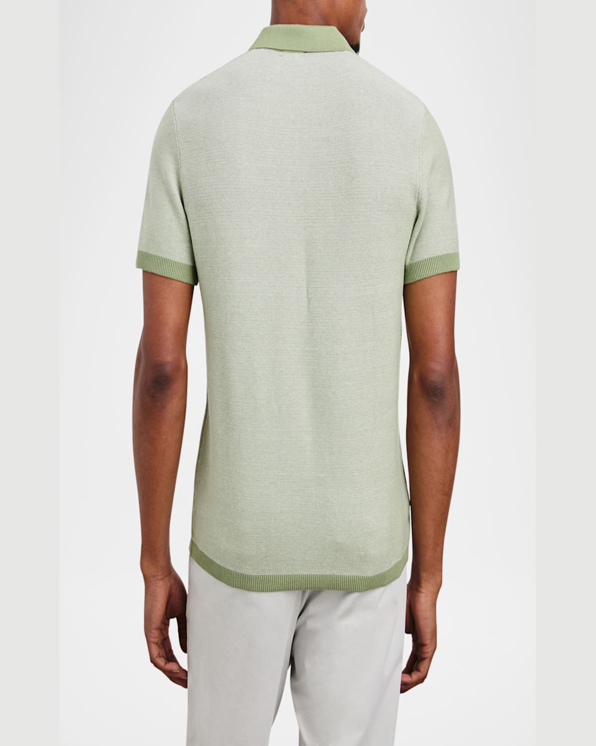 Rails Pearson Johnny Collar Cotton Knit Polo In Fern