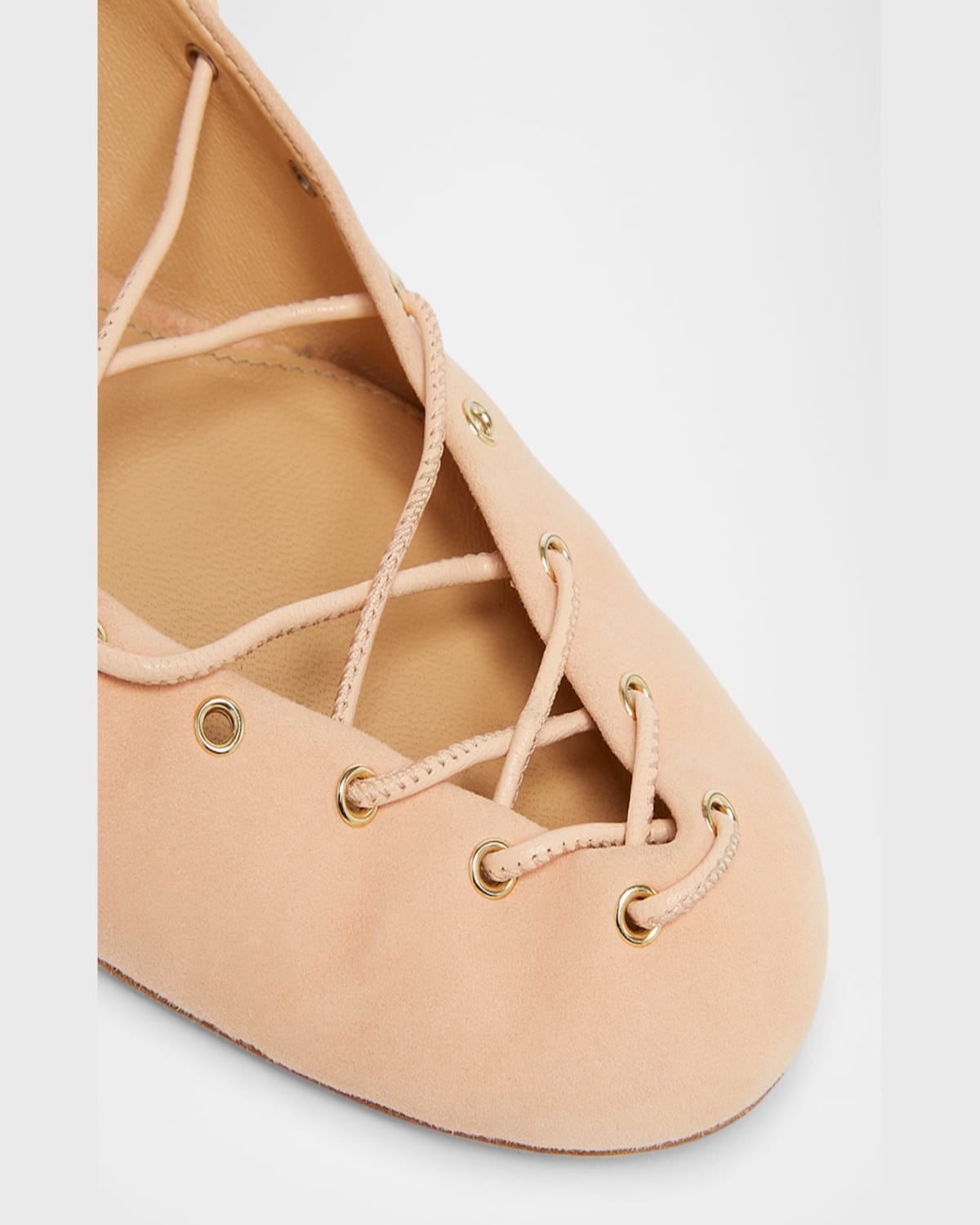 Chloé Ghiles Suede Ankle-wrap Pumps In Peachy Pink