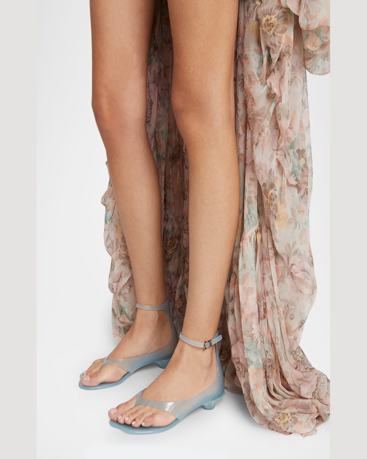 Chloé Jelly Sandals With Ankle Strap And Transparent Design In Spearmint