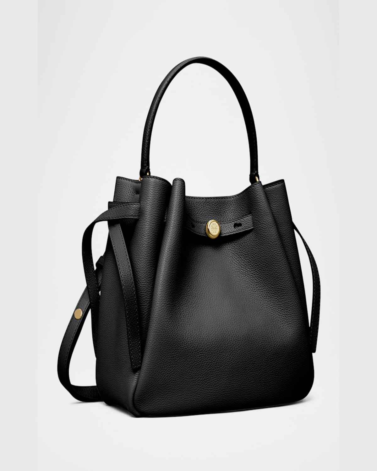 Shop Tory Burch Romy Bucket Bag In Black