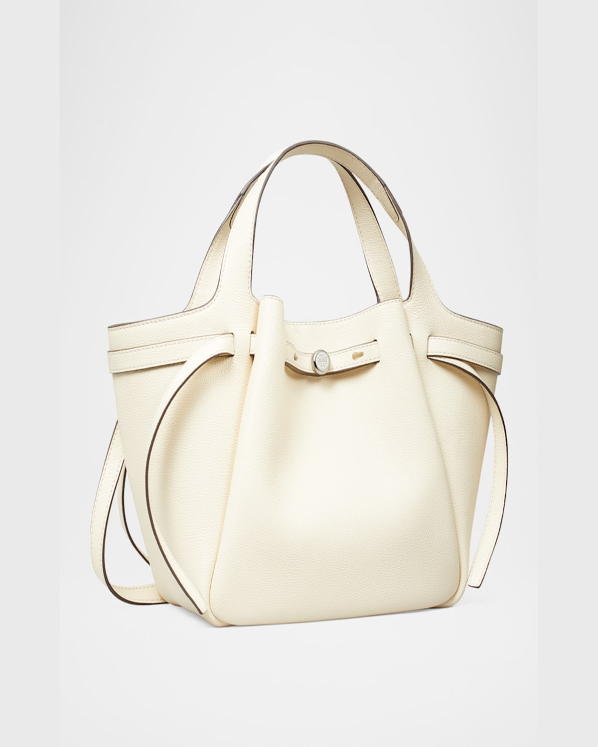 Tory Burch Romy Small Tote In Light Cream