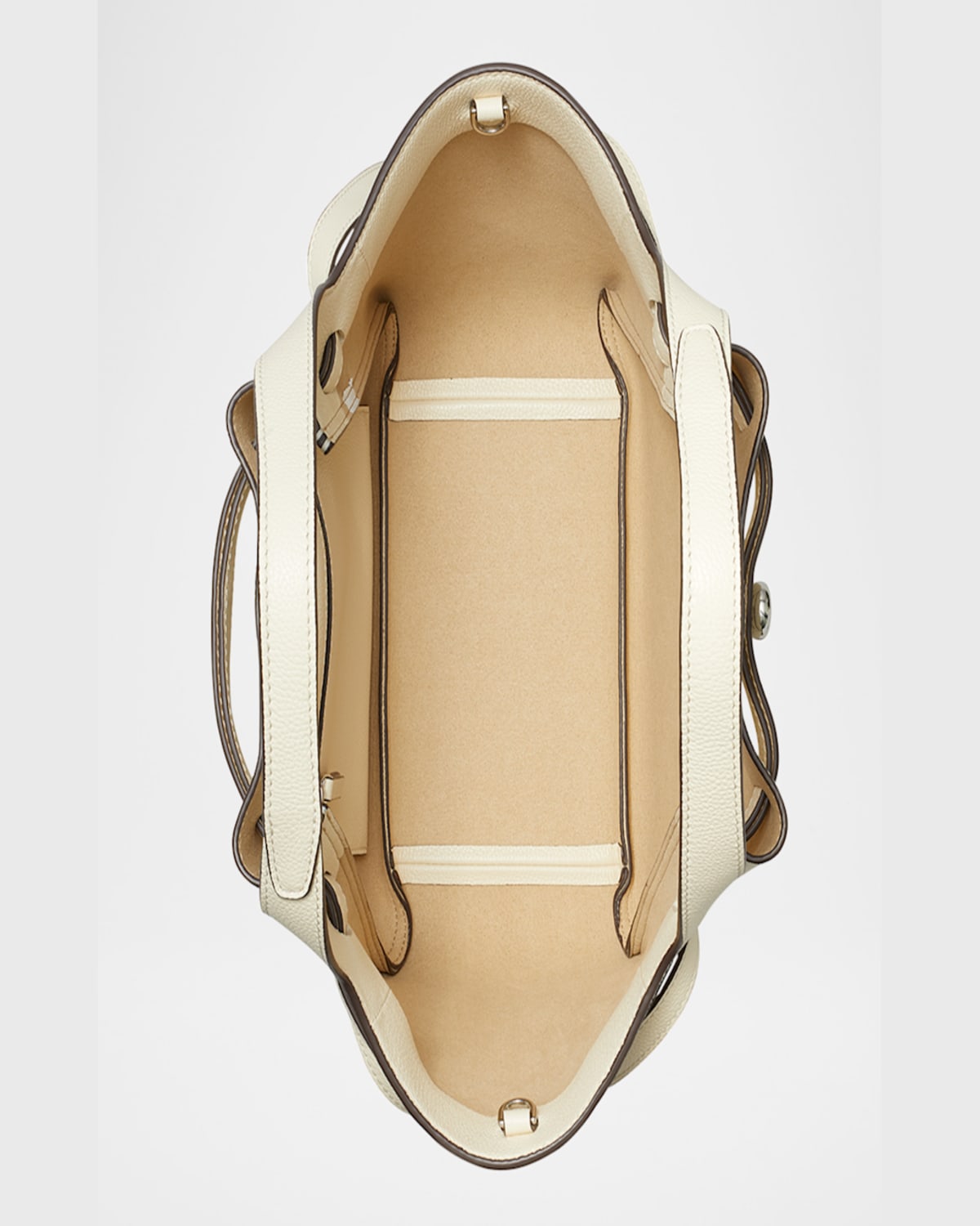 Tory Burch Romy Small Tote In Light Cream