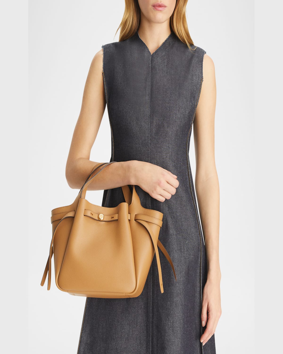 Tory Burch Romy Small Tote In Tiramisu