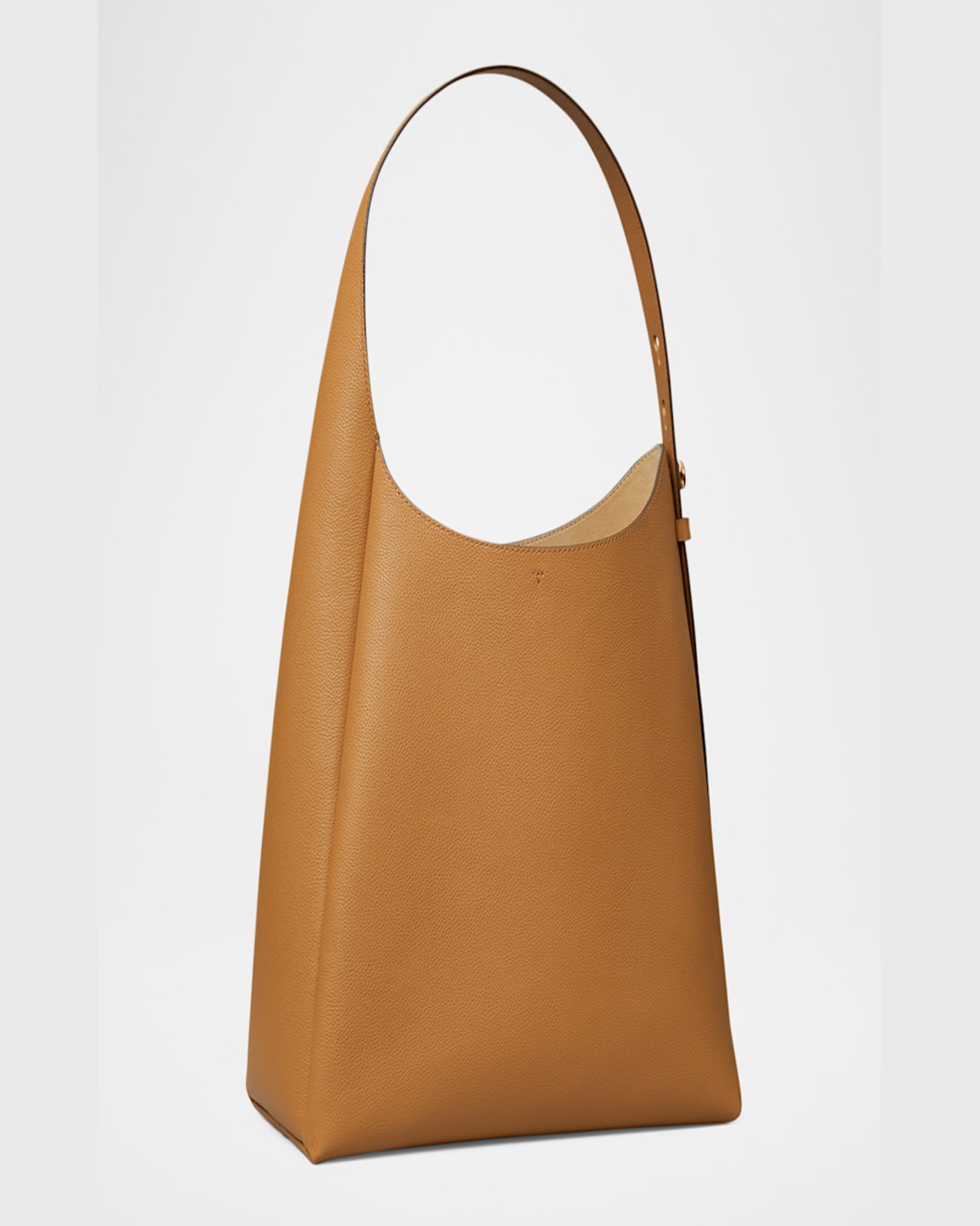 Tory Burch Romy Pebbled Leather Hobo Bag In Tiramisu