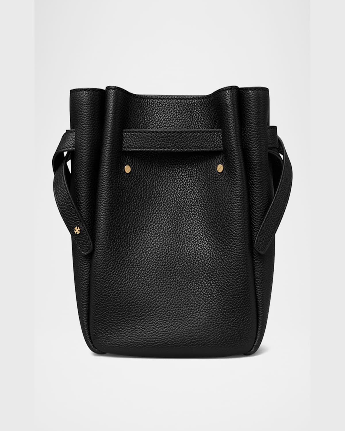 Tory Burch Bucket Bag With Top Handle And Gold-tone Hardware In Black