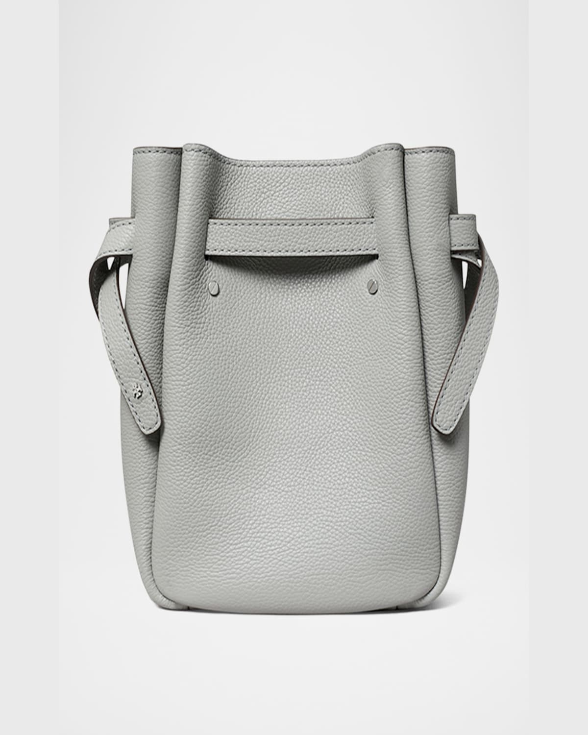 Tory Burch Romy Phone Leather Crossbody Bag In Light Granite