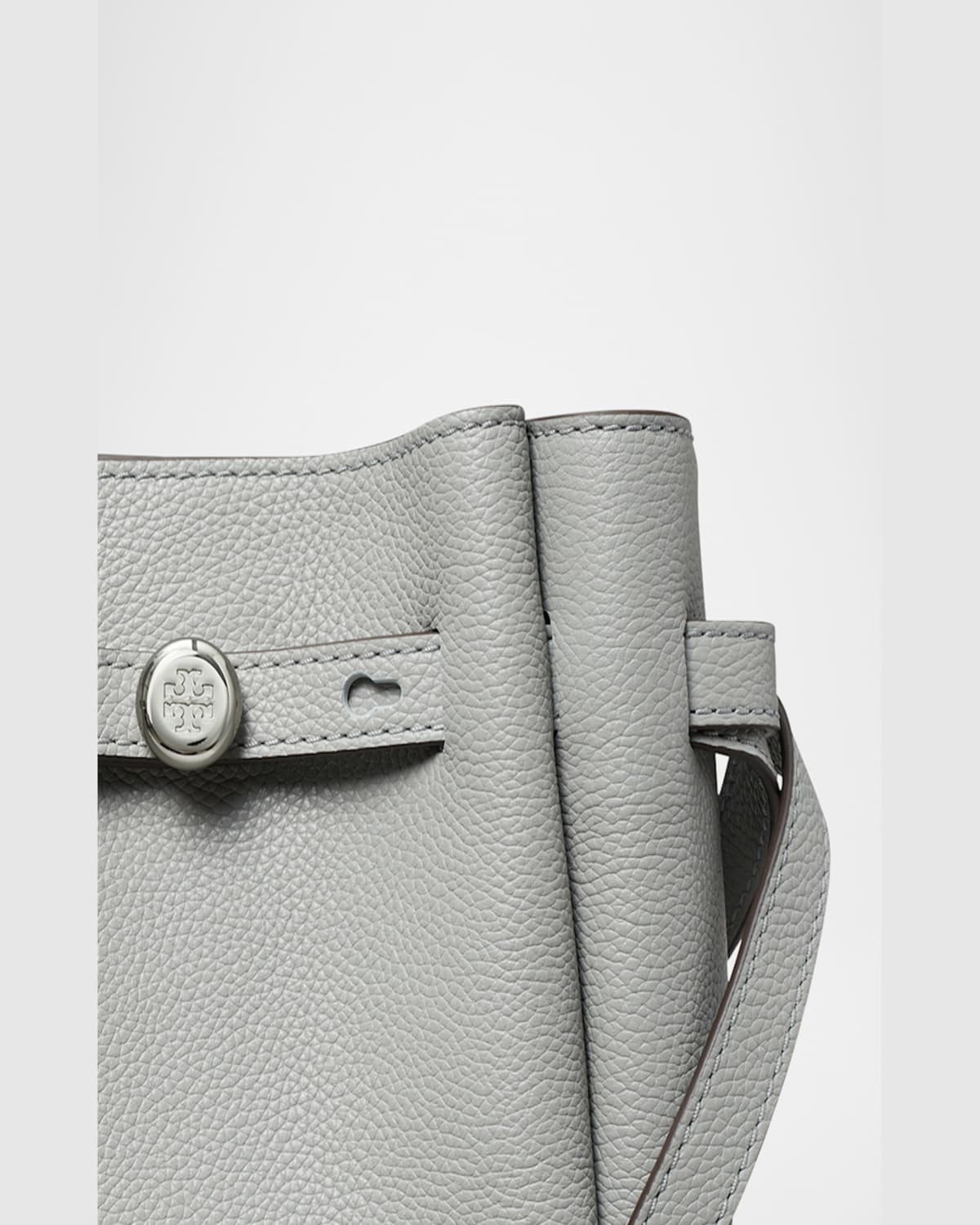 Tory Burch Romy Phone Leather Crossbody Bag In Light Granite