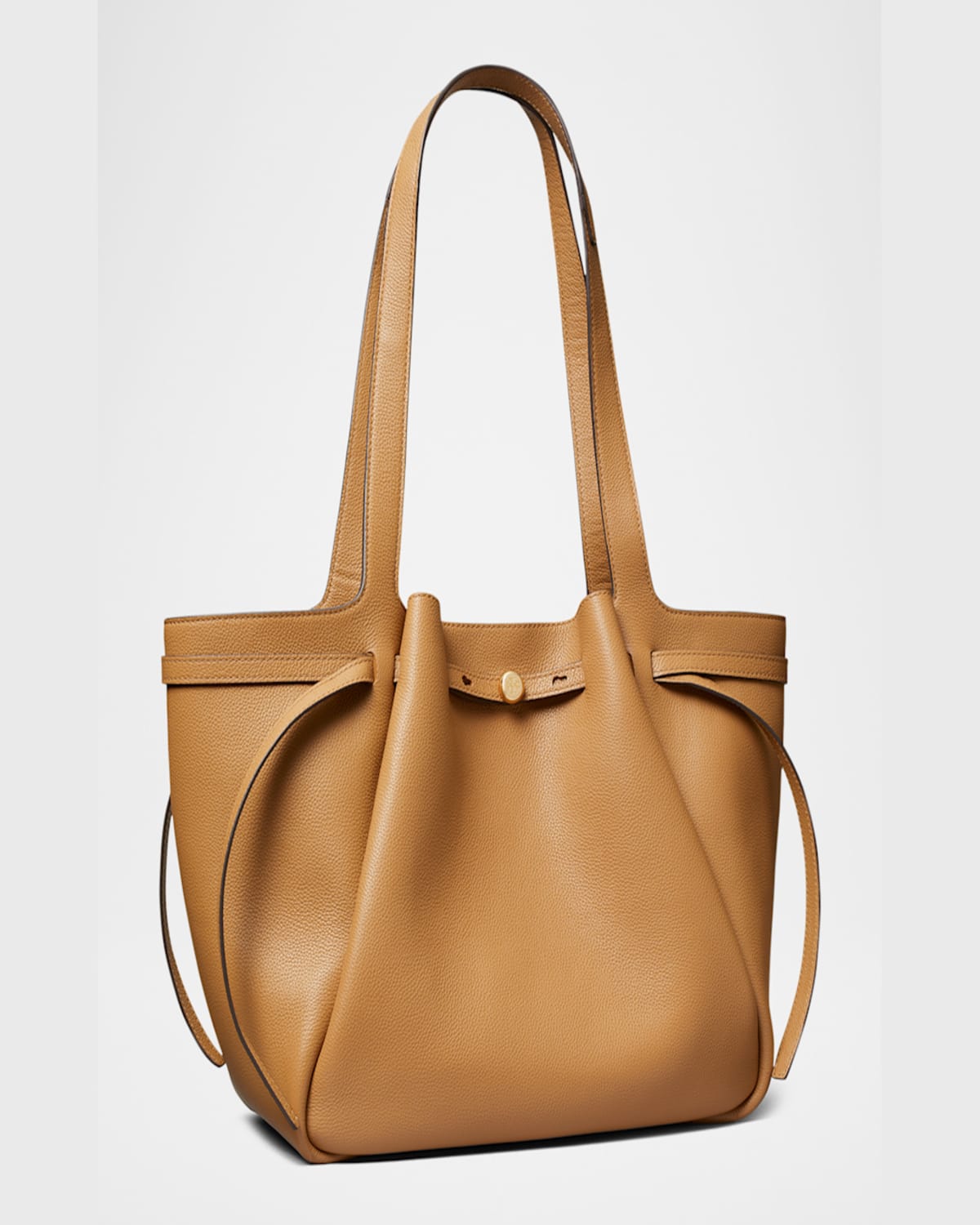 Tory Burch Romy Pebbled Leather Tote Bag In Tiramisu