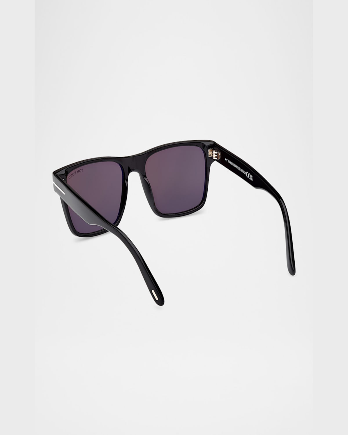 Tom Ford Calder 55mm Square Sunglasses In Shny Blk Smk