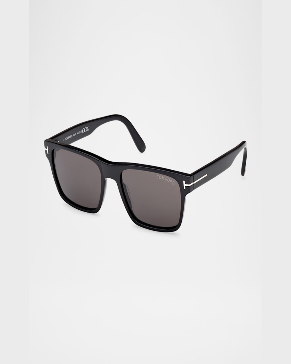 Tom Ford Calder 55mm Square Sunglasses In Shny Blk Smk