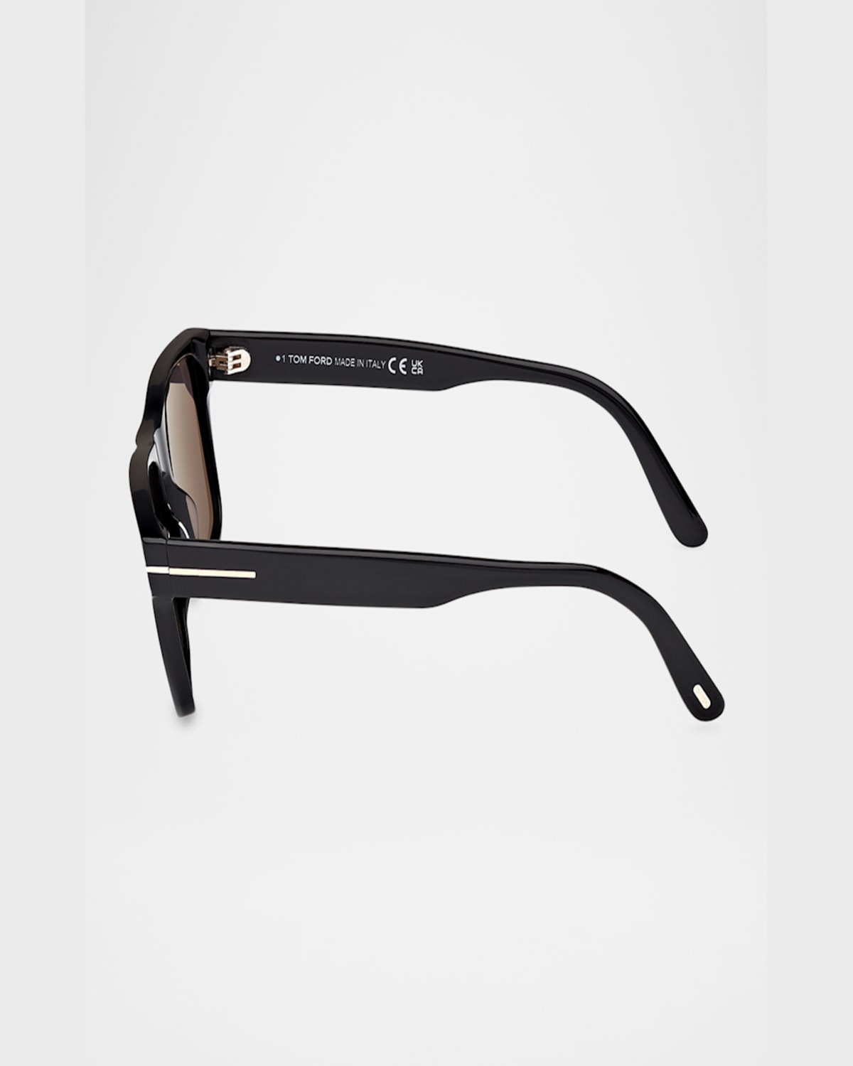 Tom Ford Calder 55mm Square Sunglasses In Shny Blk Smk