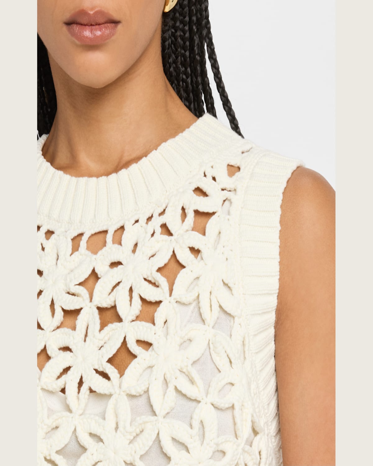 Marie Oliver Thea Shell Sleeveless Top In Ecru In Ecru