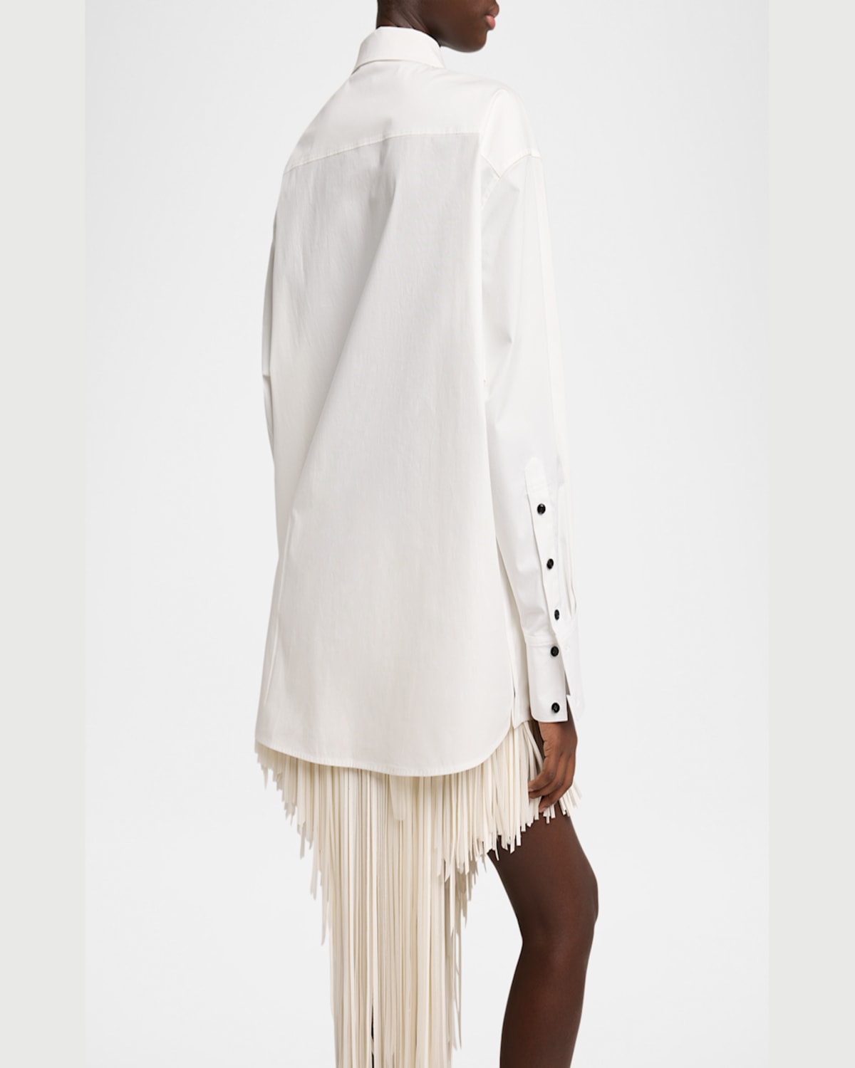 Proenza Schouler Addy Compact Cotton Poplin Button-down Shirt In White