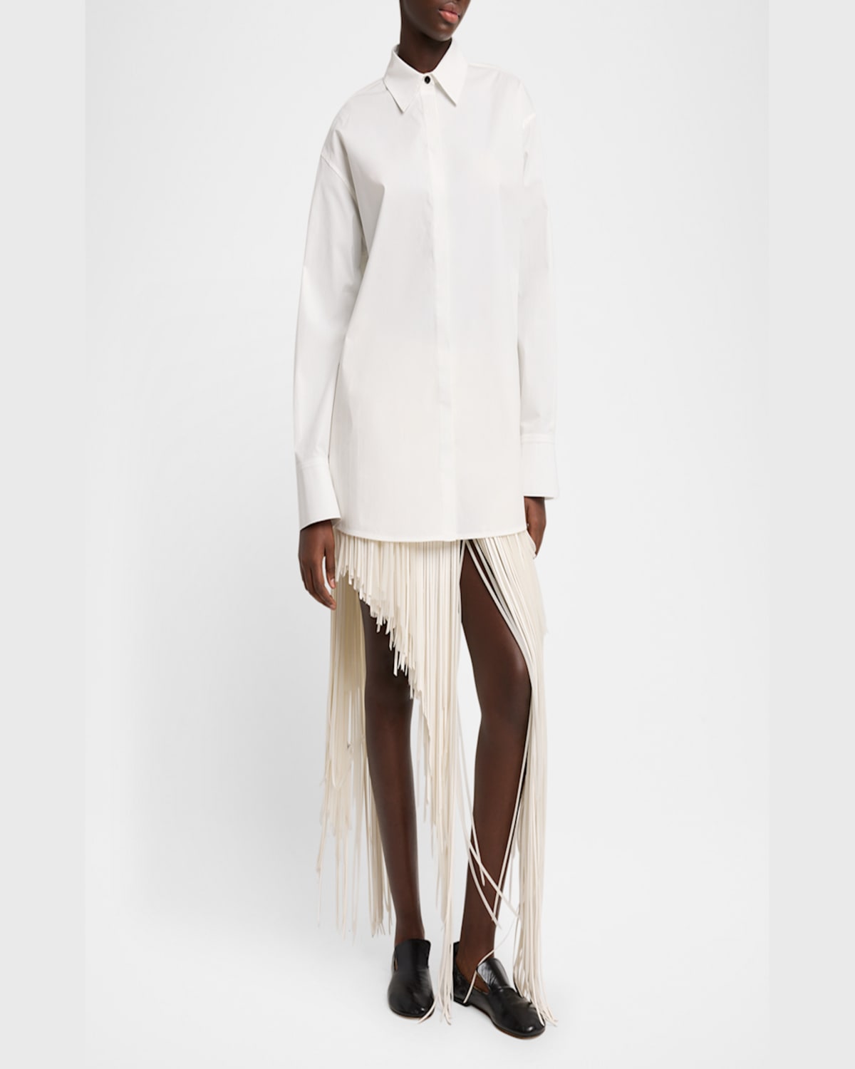 Proenza Schouler Addy Compact Cotton Poplin Button-down Shirt In White